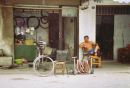 Chinese Man, Cycle Repair Shop, Wuxi